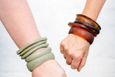 Geo Resin Stacking Bangle